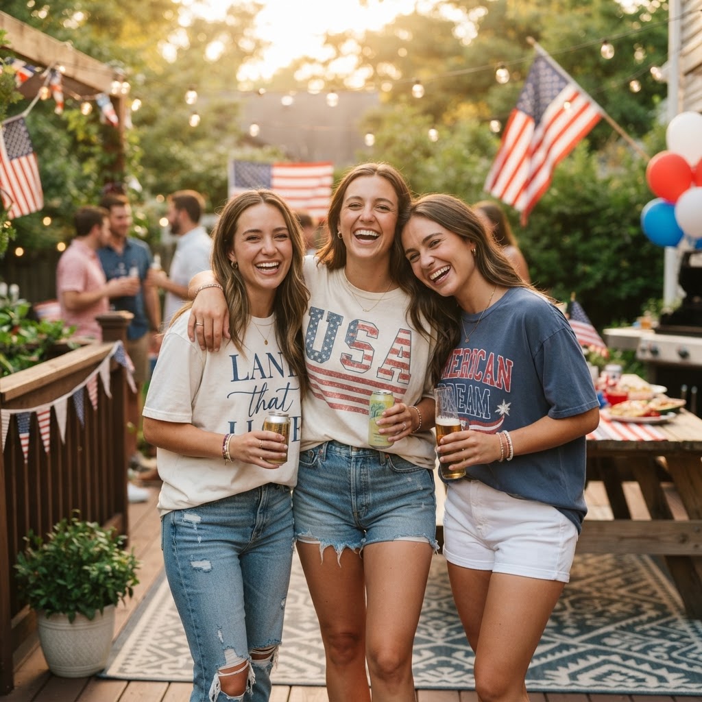 Patriotic Oversized Tee Gift Guide for USA Pride