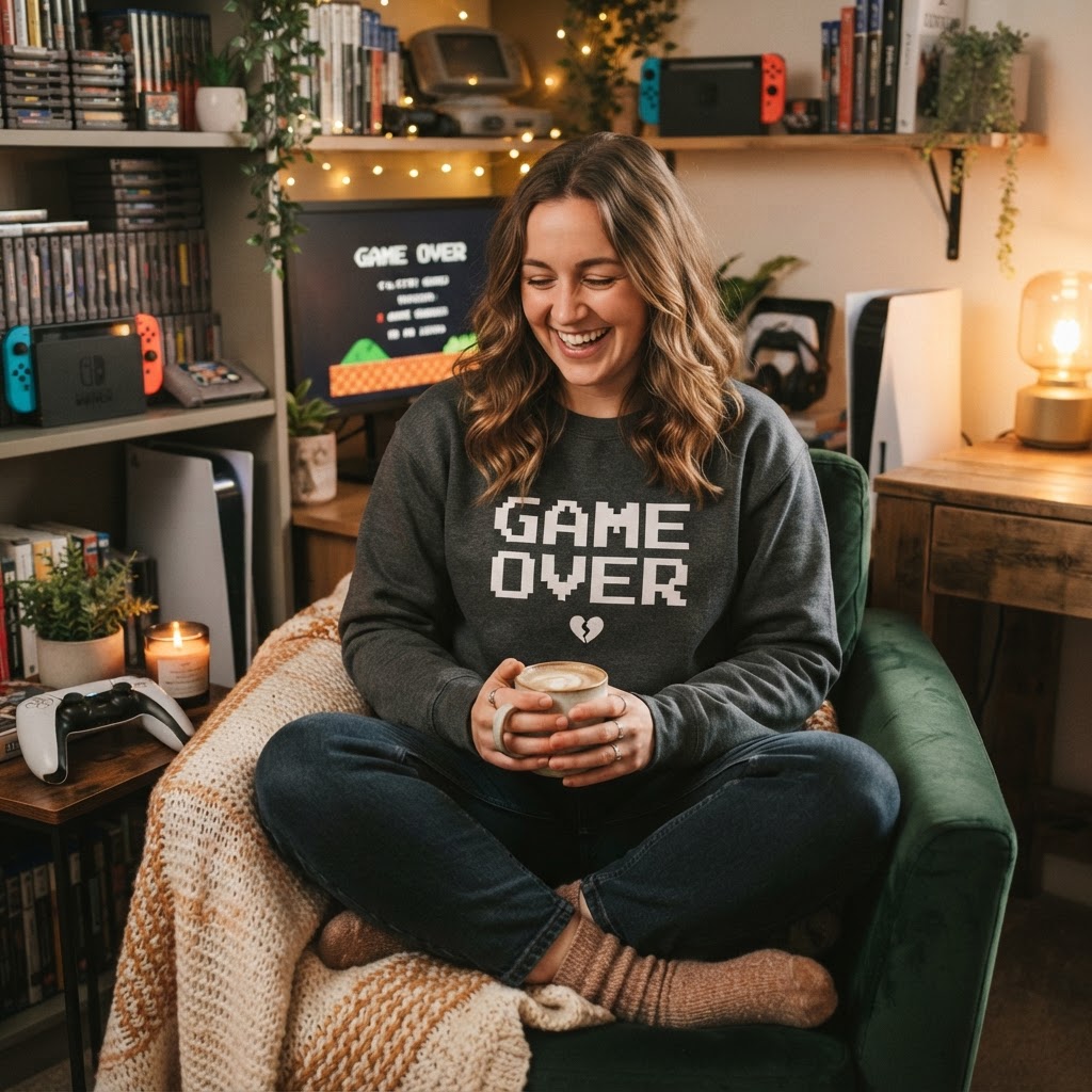 Game Over Sweatshirt Gift Guide for Gamers