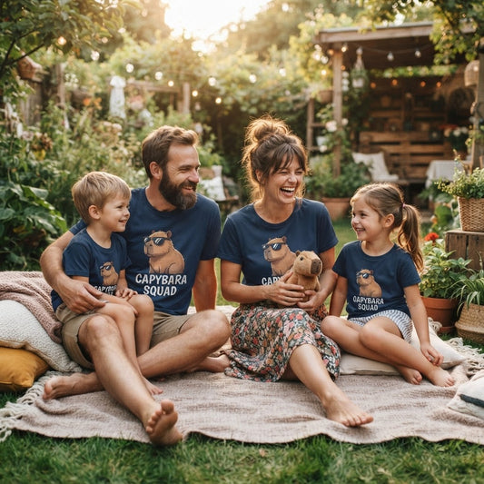 Chill Animal & Capybara Matching Family Shirts Gift Guide