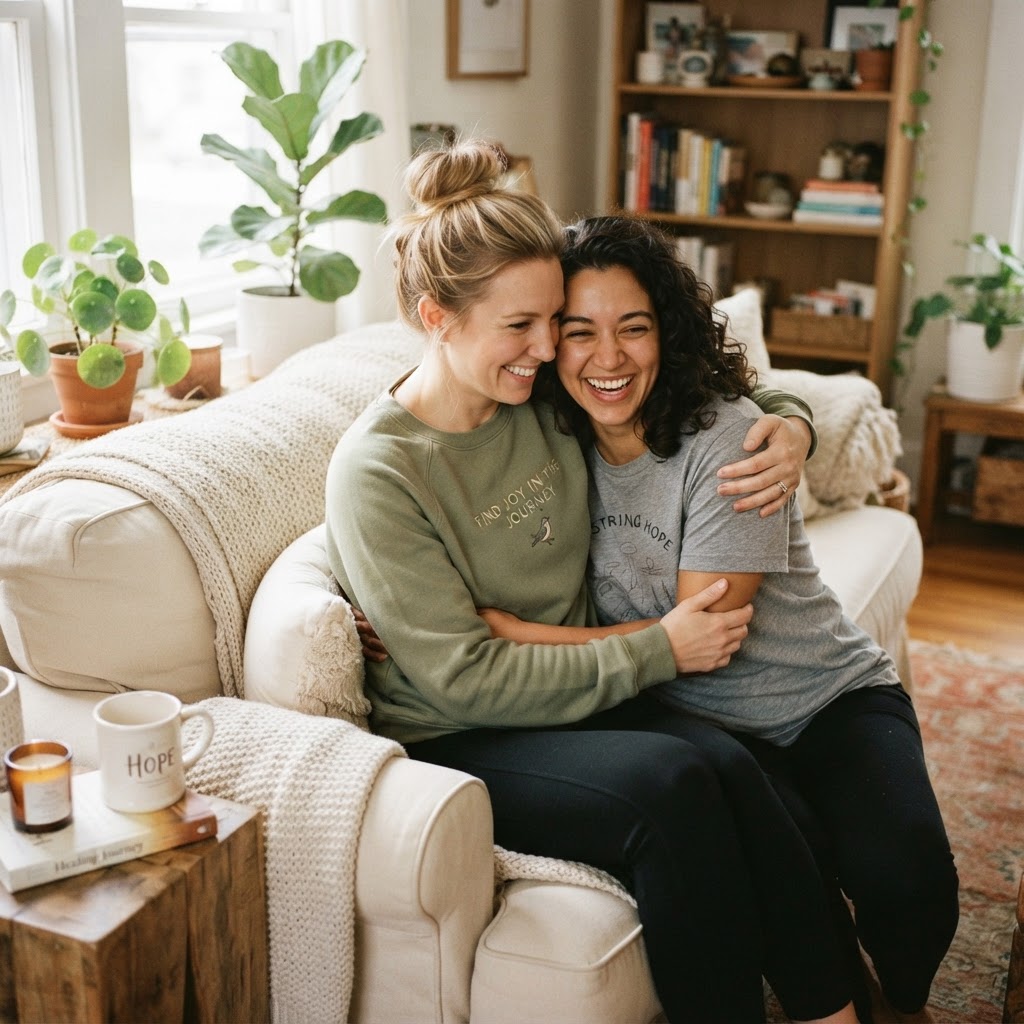 Recovery Journey Gifts: Comfort Crewnecks & Tees