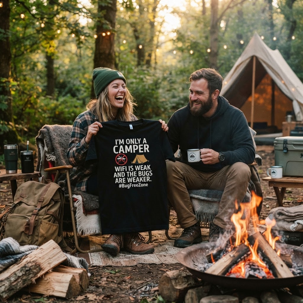 Funny Camping Shirts & Gift Ideas for Bug-Hating Campers