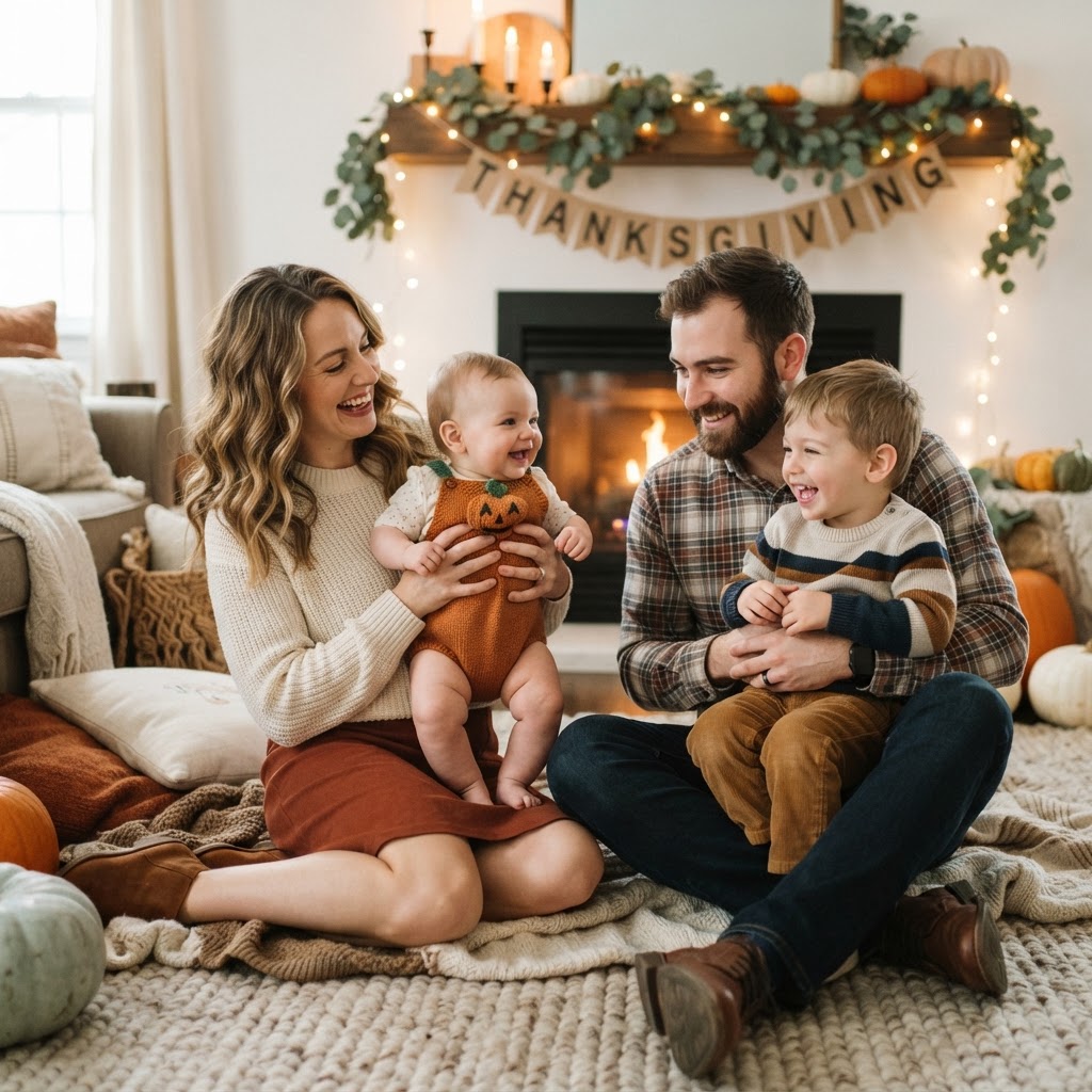 First Thanksgiving Outfit Guide: Cozy Baby & Family Tops