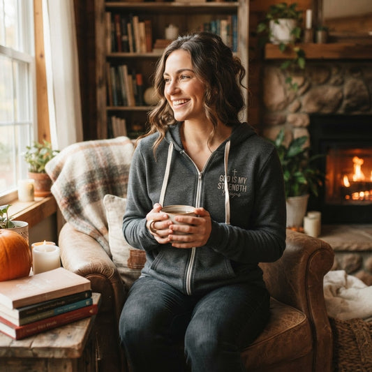 God Is My Strength Designs: Faith Zip Hoodie Gift Guide