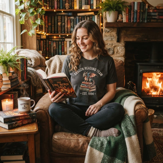 Dragon Reading Shirt Gift Guide for Fantasy Book Lovers