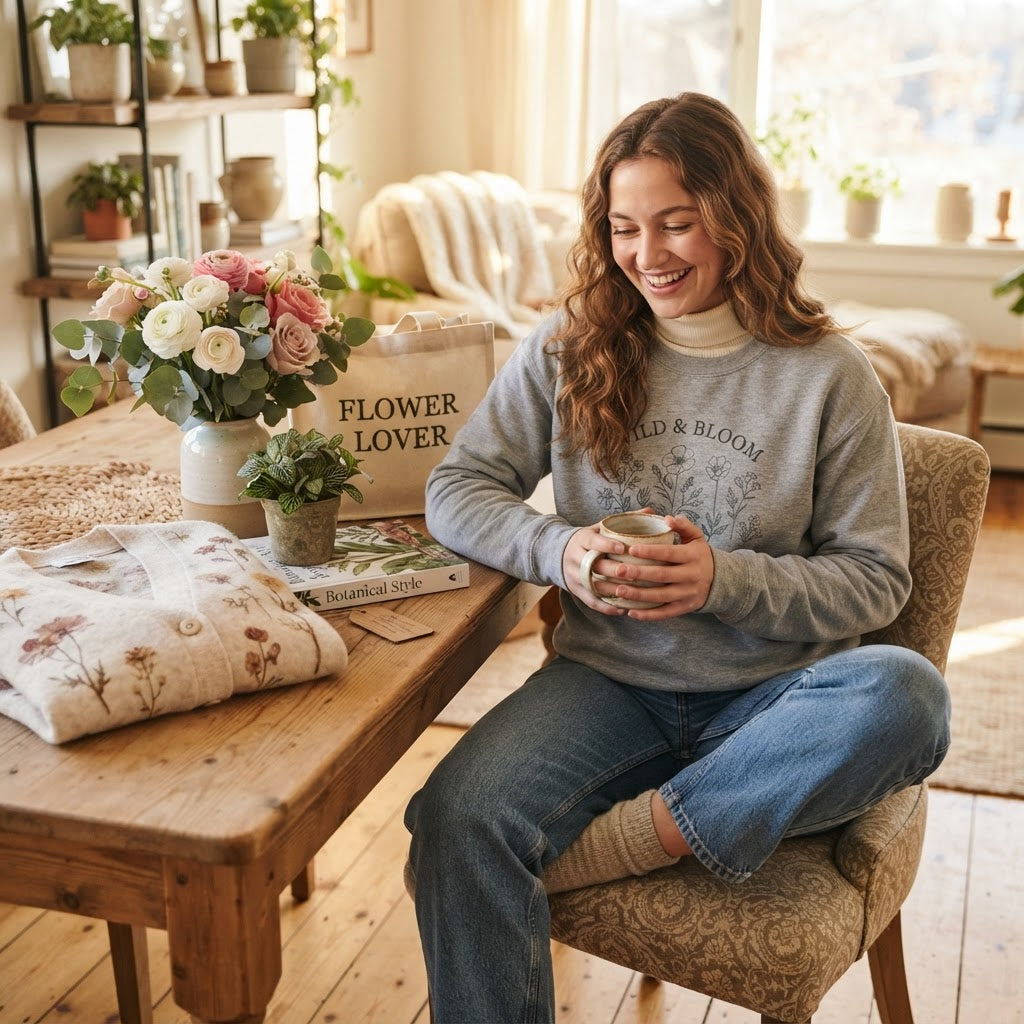 Floral Gift Guide: Cozy Shirts & Apparel for Flower Lovers