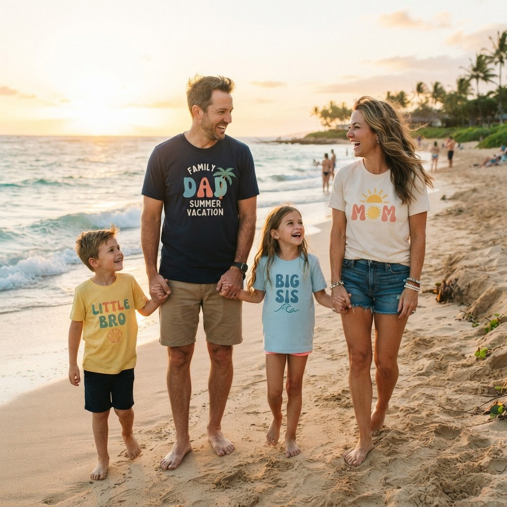 Family Summer Vacation Shirts: Best Matching Group Tees