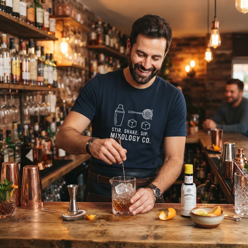 Mixology Gifts: Graphic Apparel for Cocktail Makers
