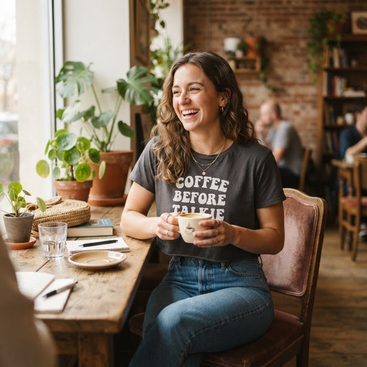 Coffee Before Talkie Crop Top Gift Guide for Humor Lovers