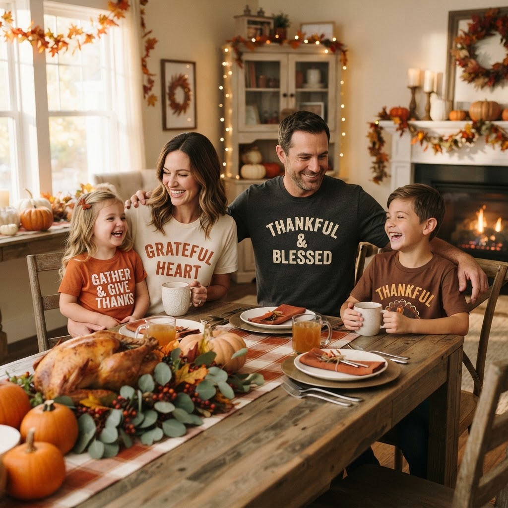 Thankful Shirt Gift Guide: Festive Thanksgiving Family Tees