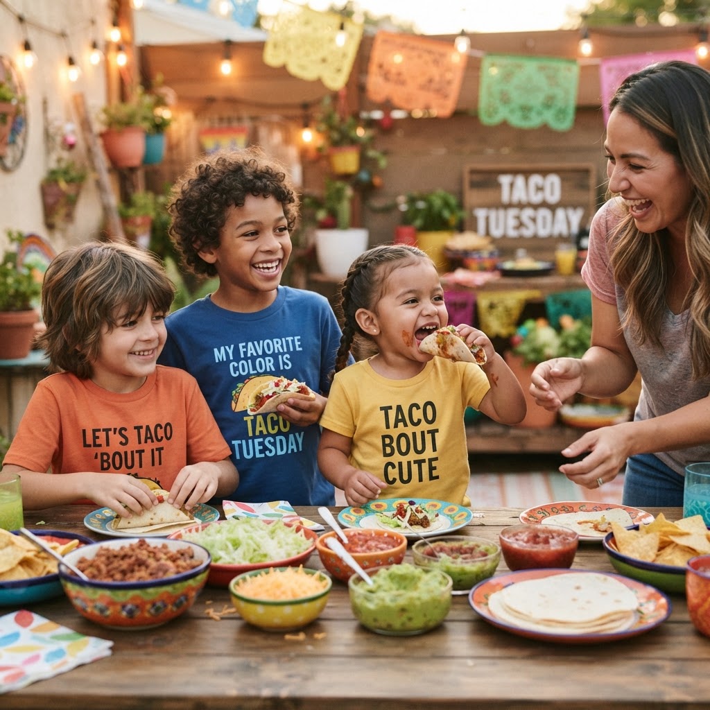 Kids Taco Tuesday Shirt Ideas for Toddlers and Youth