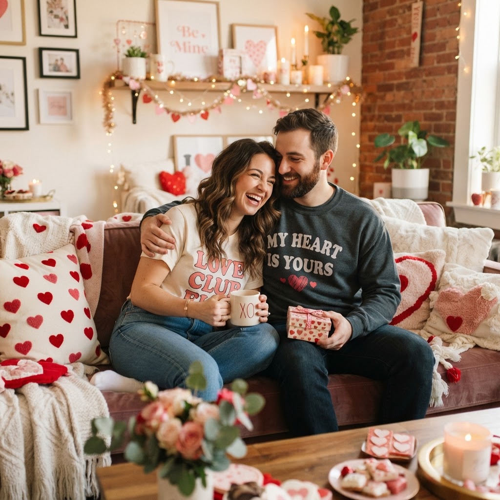 Happy Valentines Day Apparel: Trendy Tees & Sweatshirt Gifts