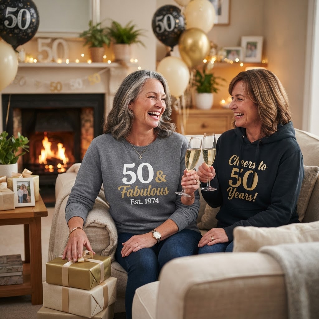 50th Birthday Apparel Gift Guide: Custom Tees & Hoodies
