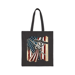 American Flag & Cross | Christian Tote Bag