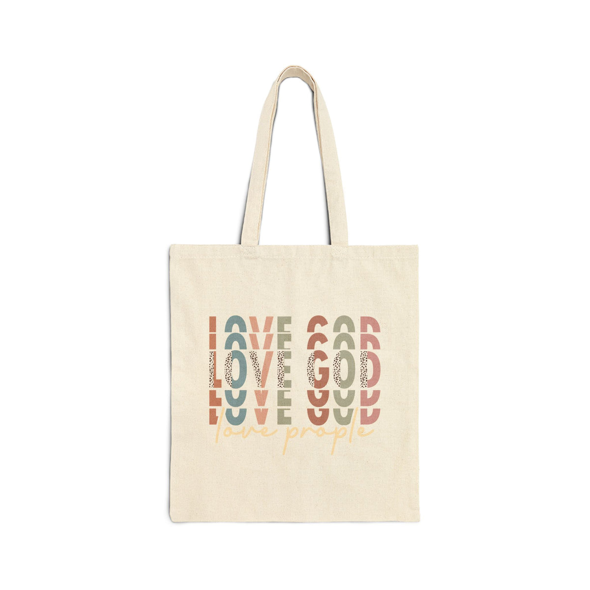 Love God Love People | Christian Tote Bag