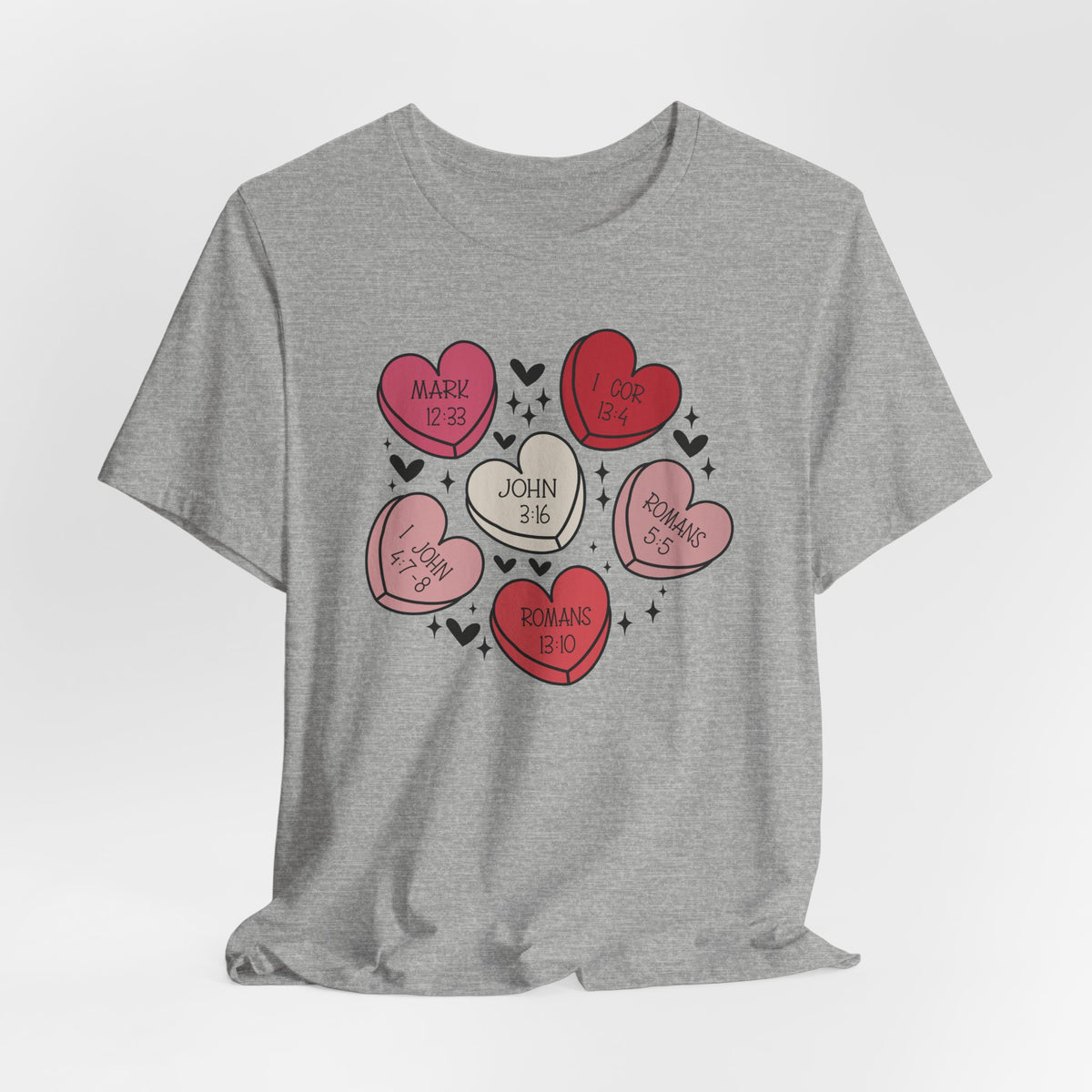Bible Verse Hearts | Christian Love Tee