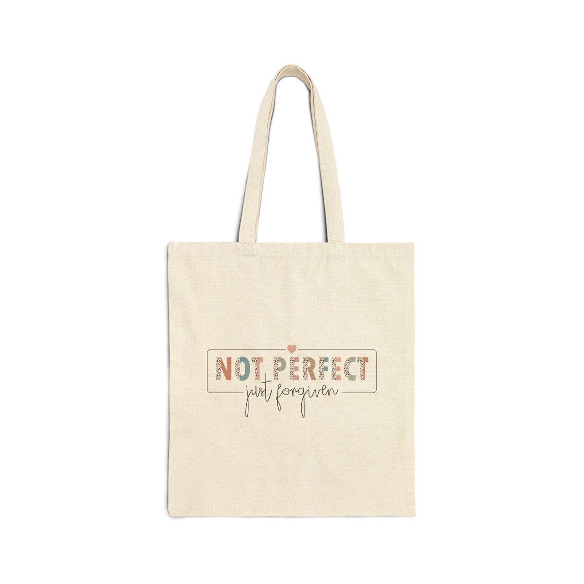 Not Perfect Just Forgiven | Christian Tote Bag