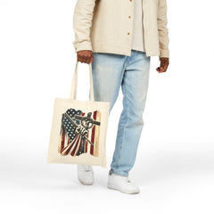 American Flag & Cross | Christian Tote Bag