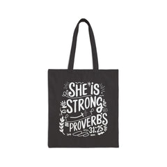 She Is Strong | Christian Tote Bag