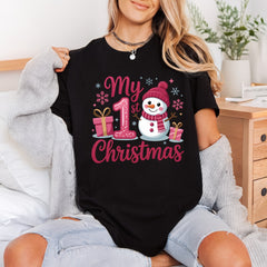 1st Christmas Snowman Festive Christmas Funny Ready to Press DTF Transfer for Dtf