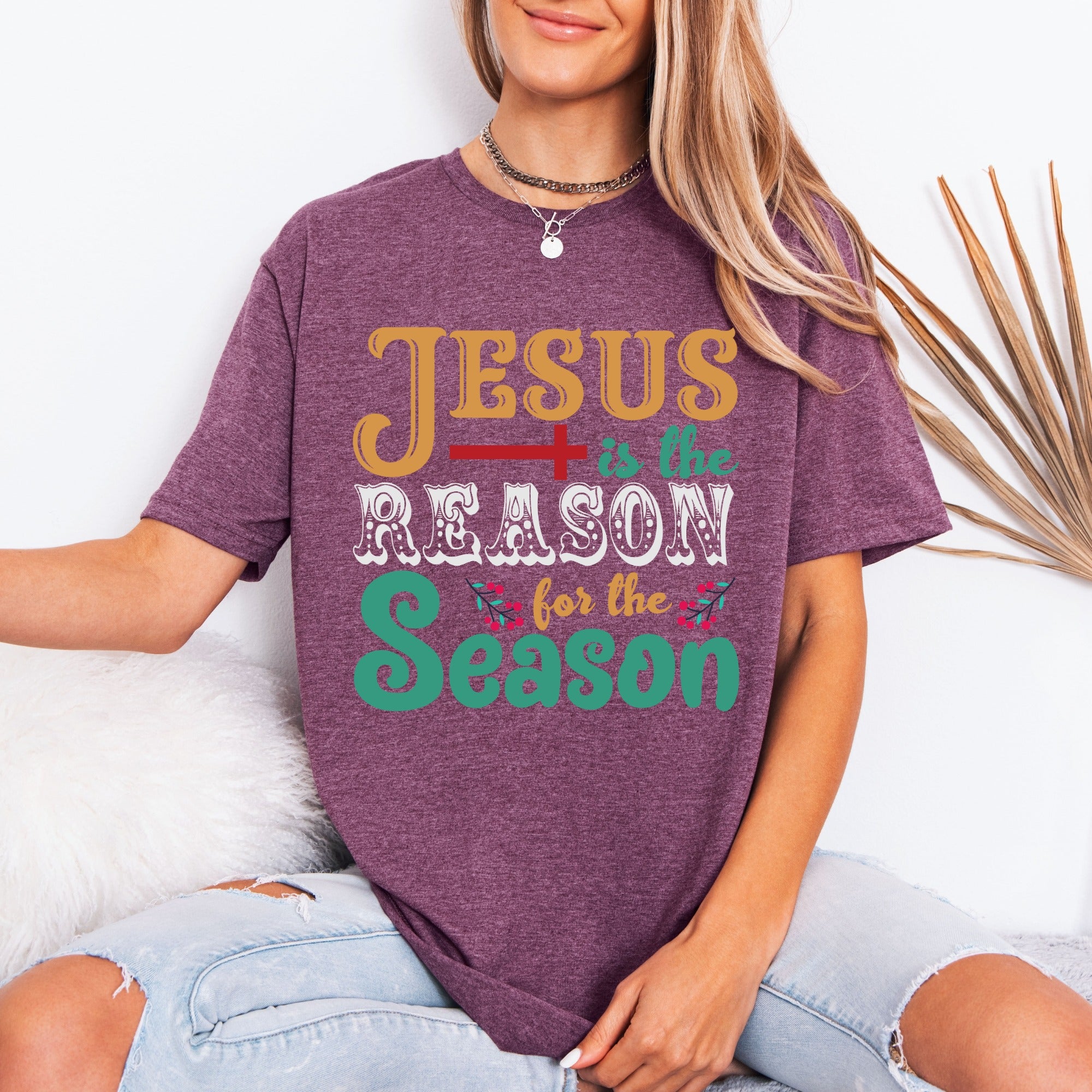 Jesus Is The Reason For The Season Christmas T-Shirt | Faith Holiday Tee