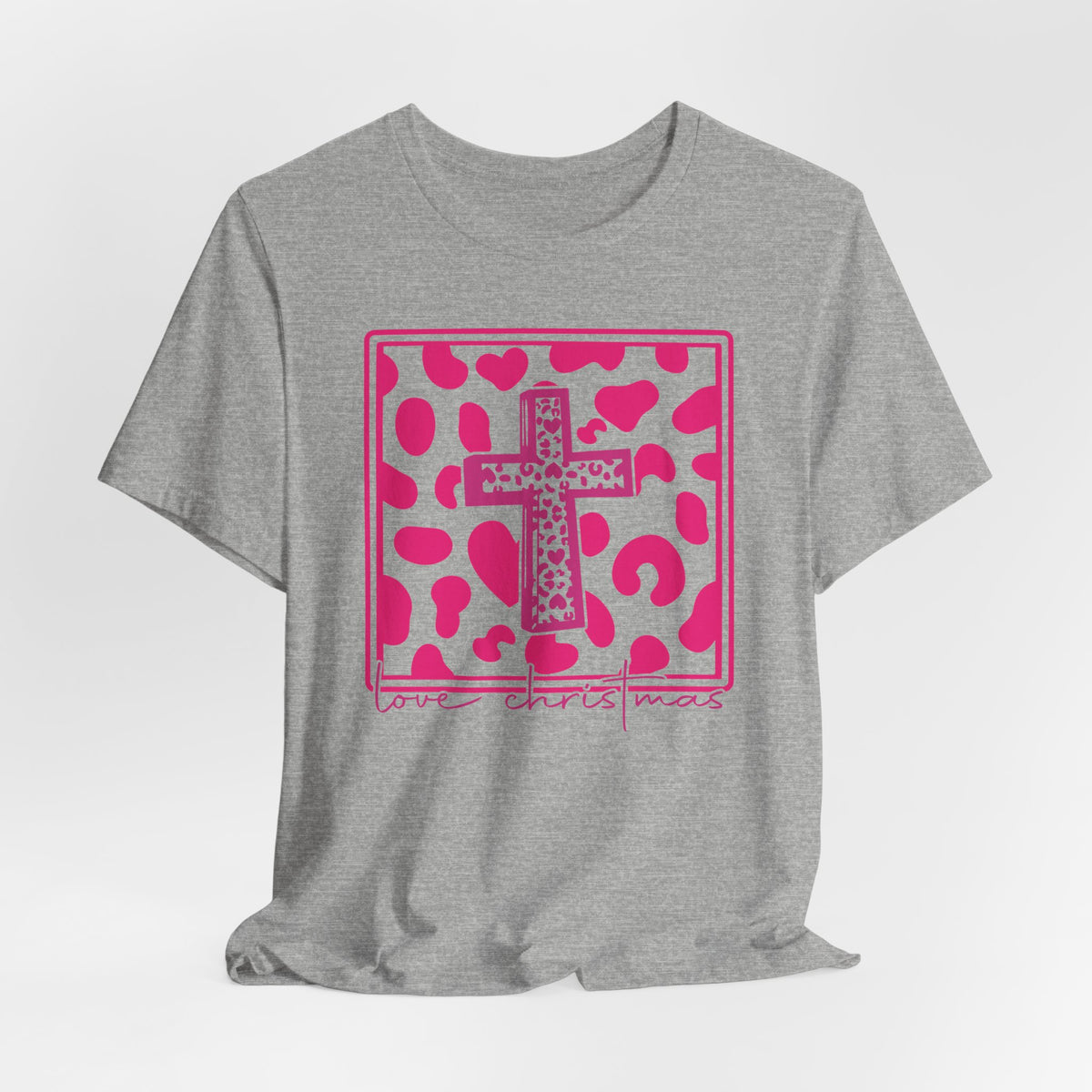 Love Christmas Cross Leopard | Worship & Praise Tee