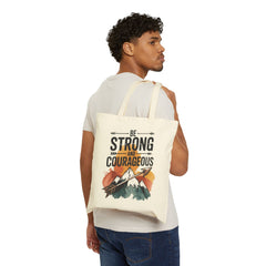 Be Strong & Courageous | Christian Tote Bag