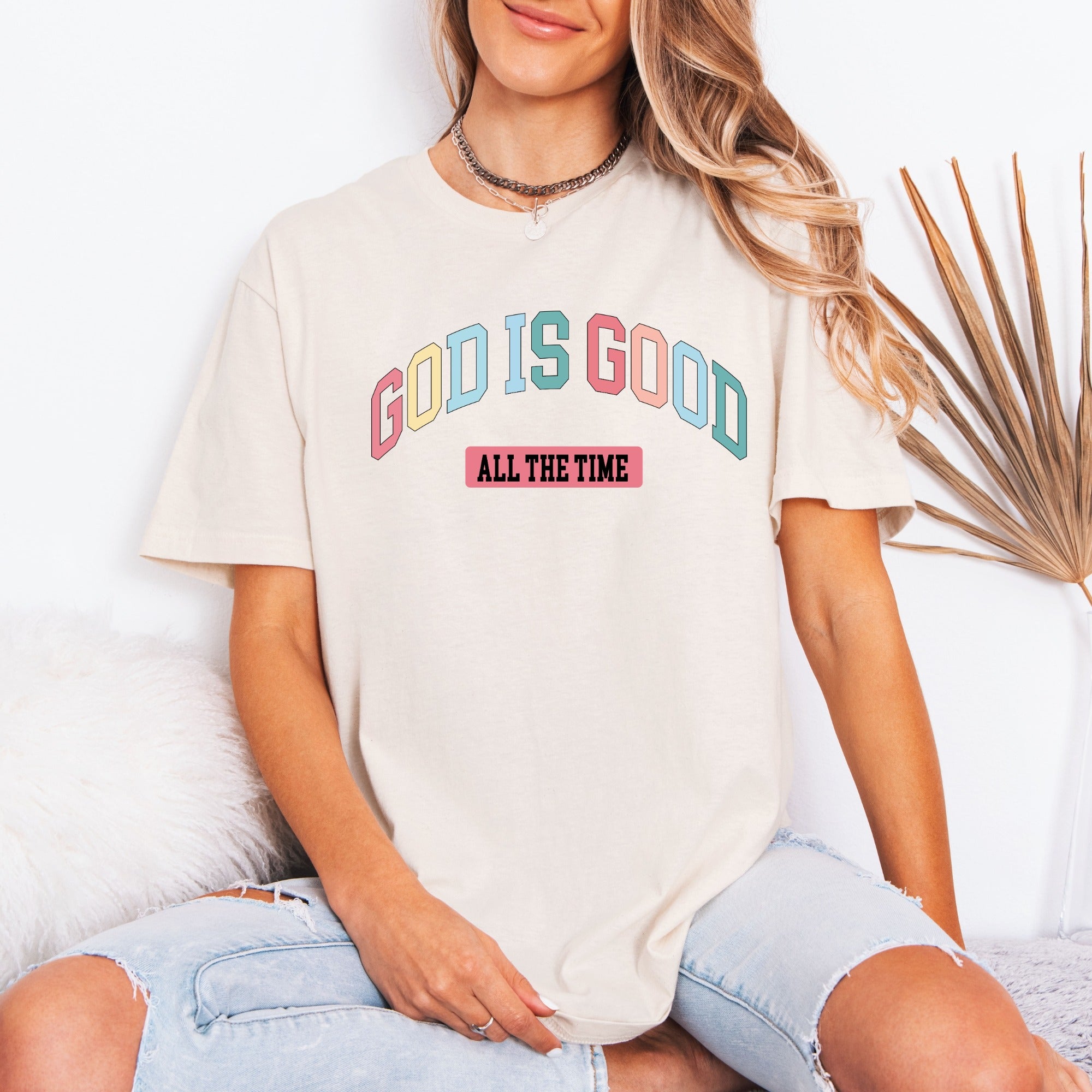 God Is Good All The Time - Arch Block Tee | Faith-Inspired Christian T-Shirt