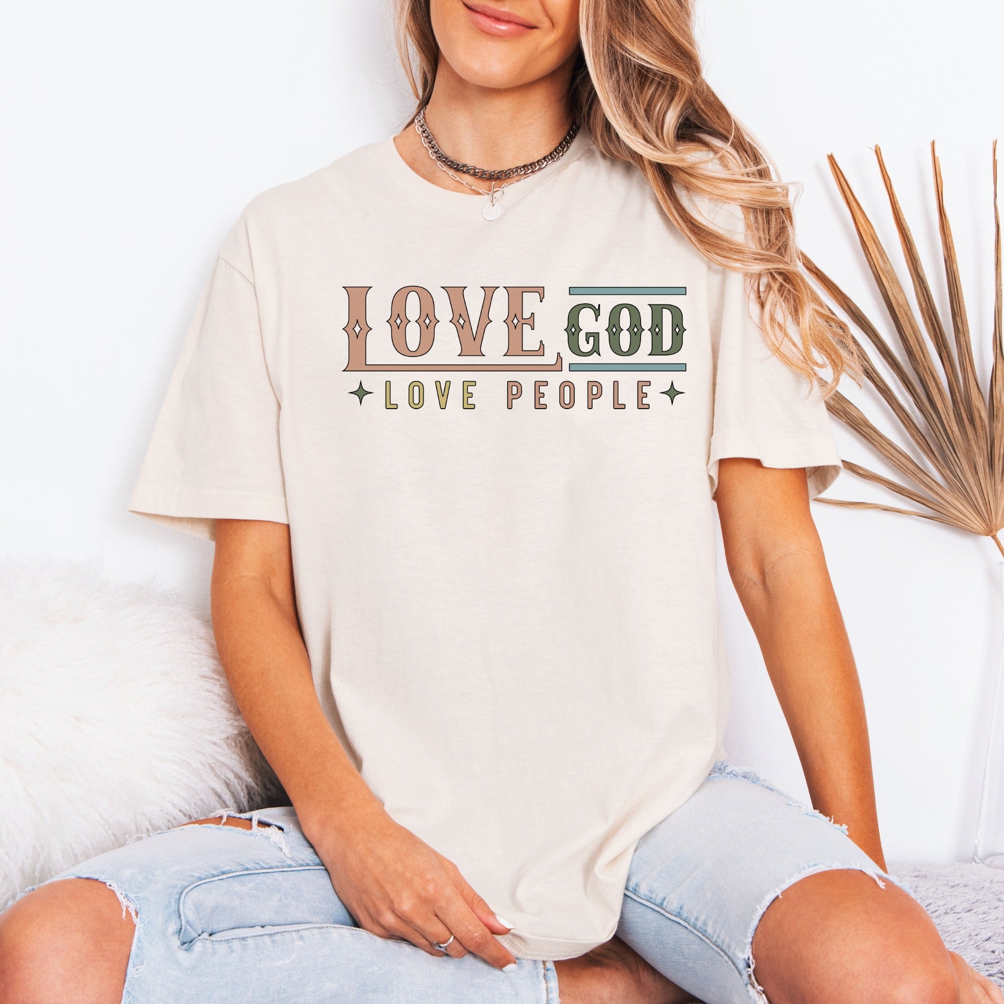 Love God Love People | Modern Faith Statement Tee