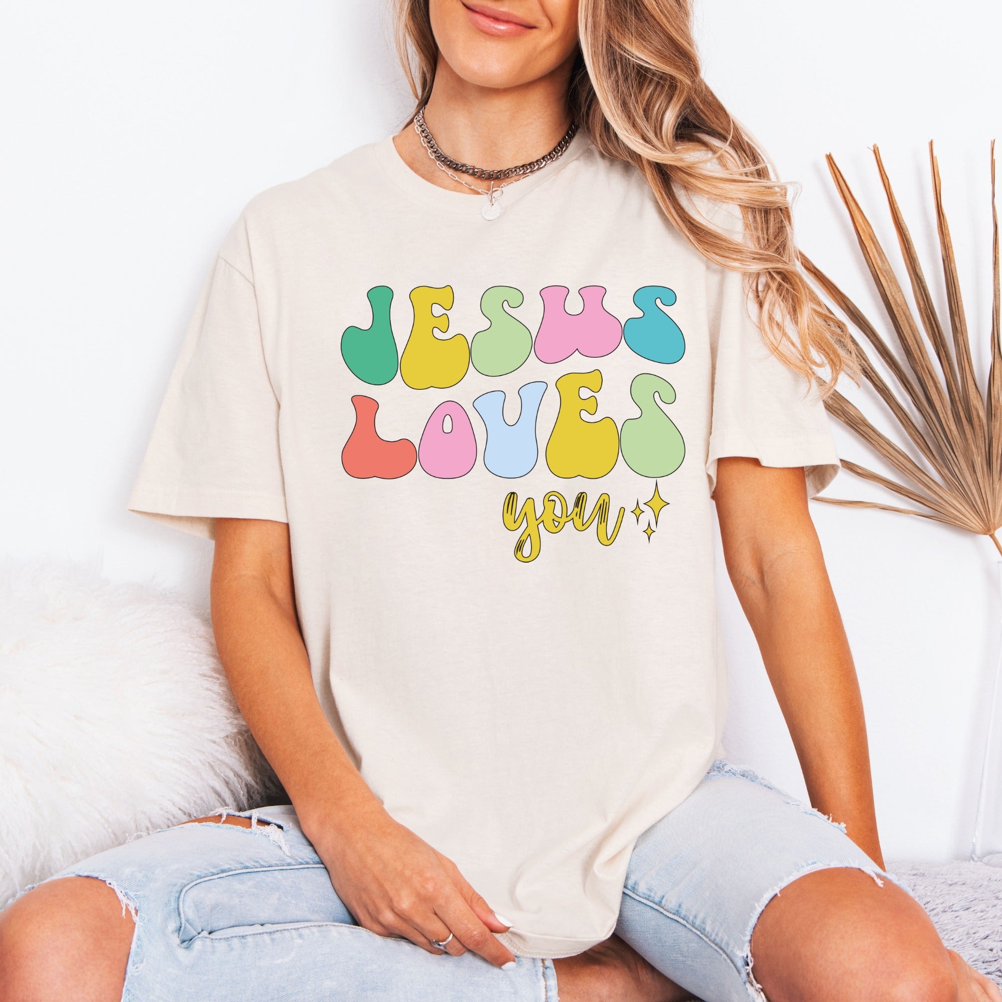 Jesus Loves You | Retro Affirmation Tee