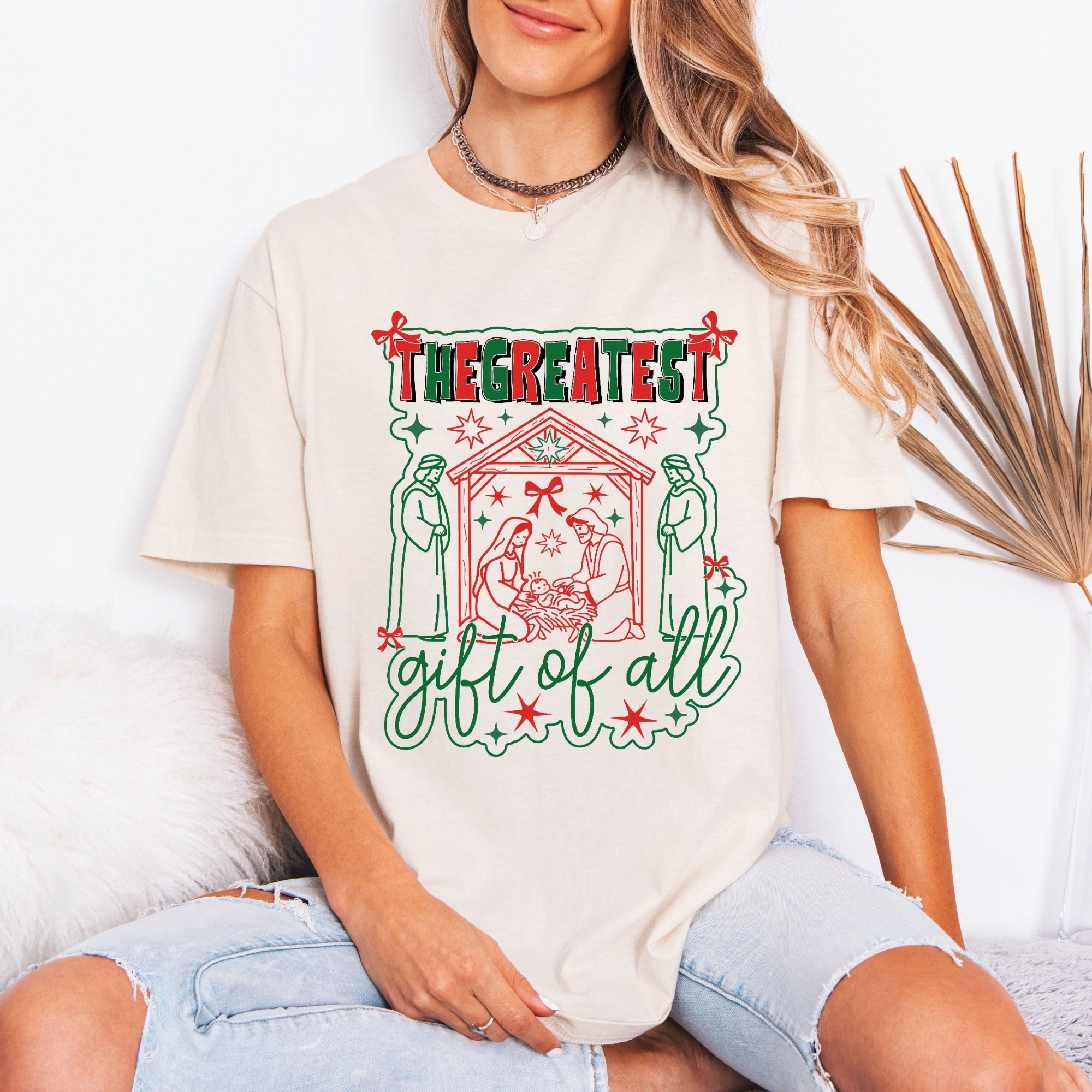The Greatest Gift of All | Nativity Christmas Tee