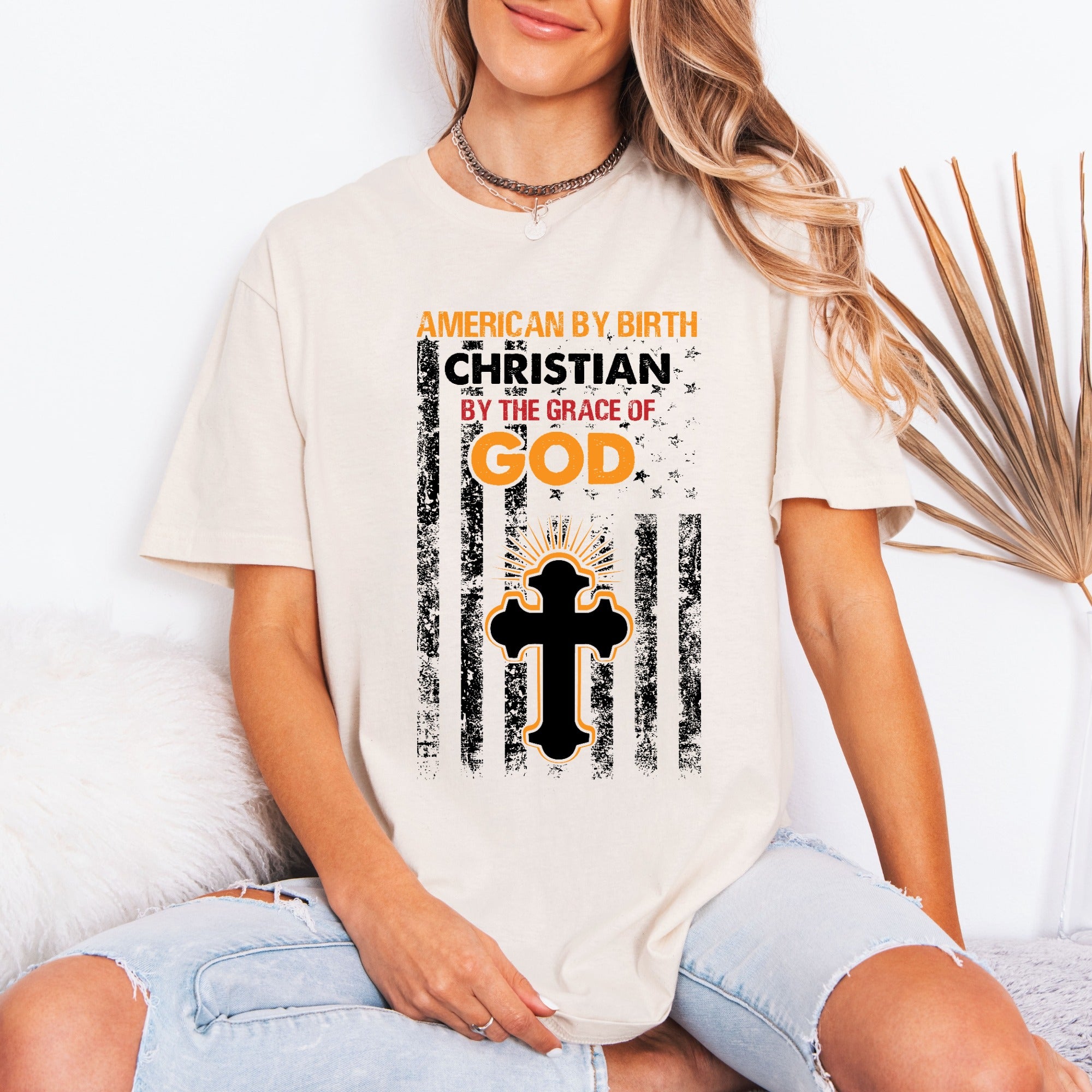 Christian By The Grace Of God | Faith & Patriotism Tee