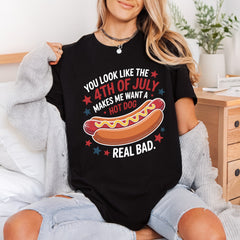 4th July Hot Dog 4th Of July Patriotic Ready to Press DTF Transfer for Dtf