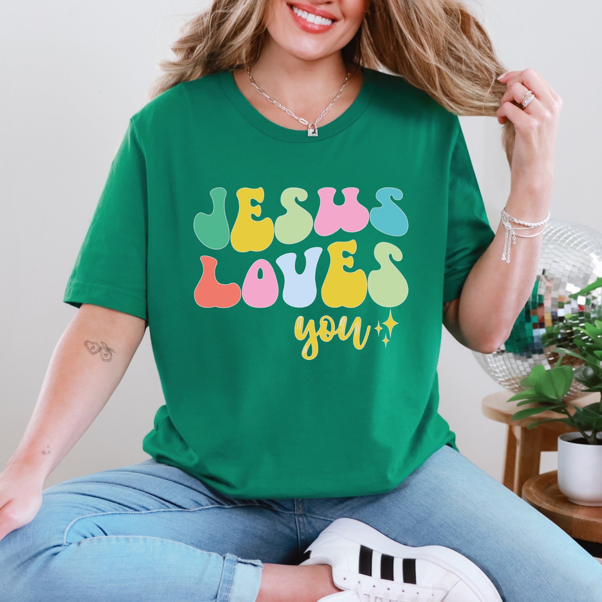 Jesus Loves You | Retro Affirmation Tee