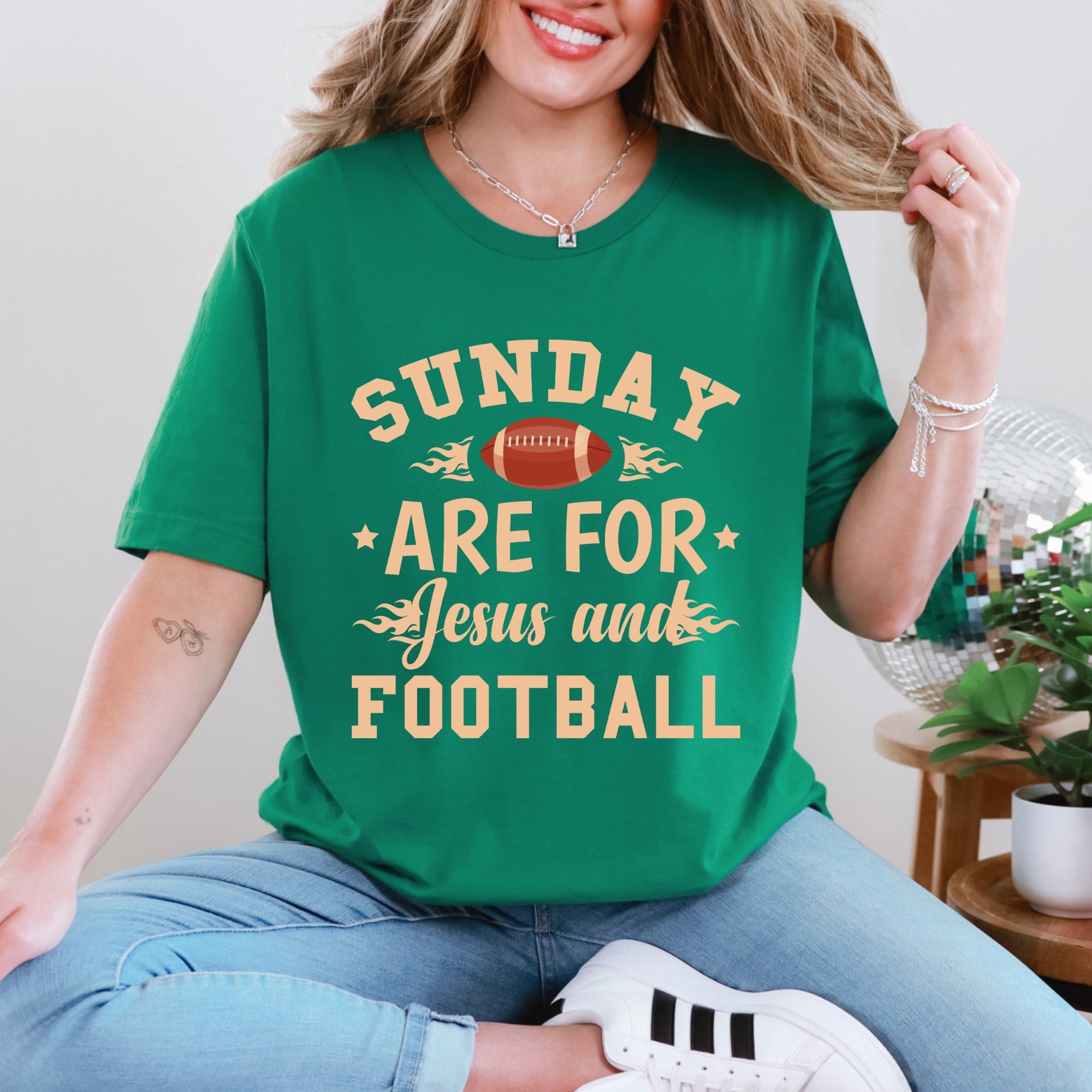 Sunday Are For Jesus & Football | Game Day Faith Tee