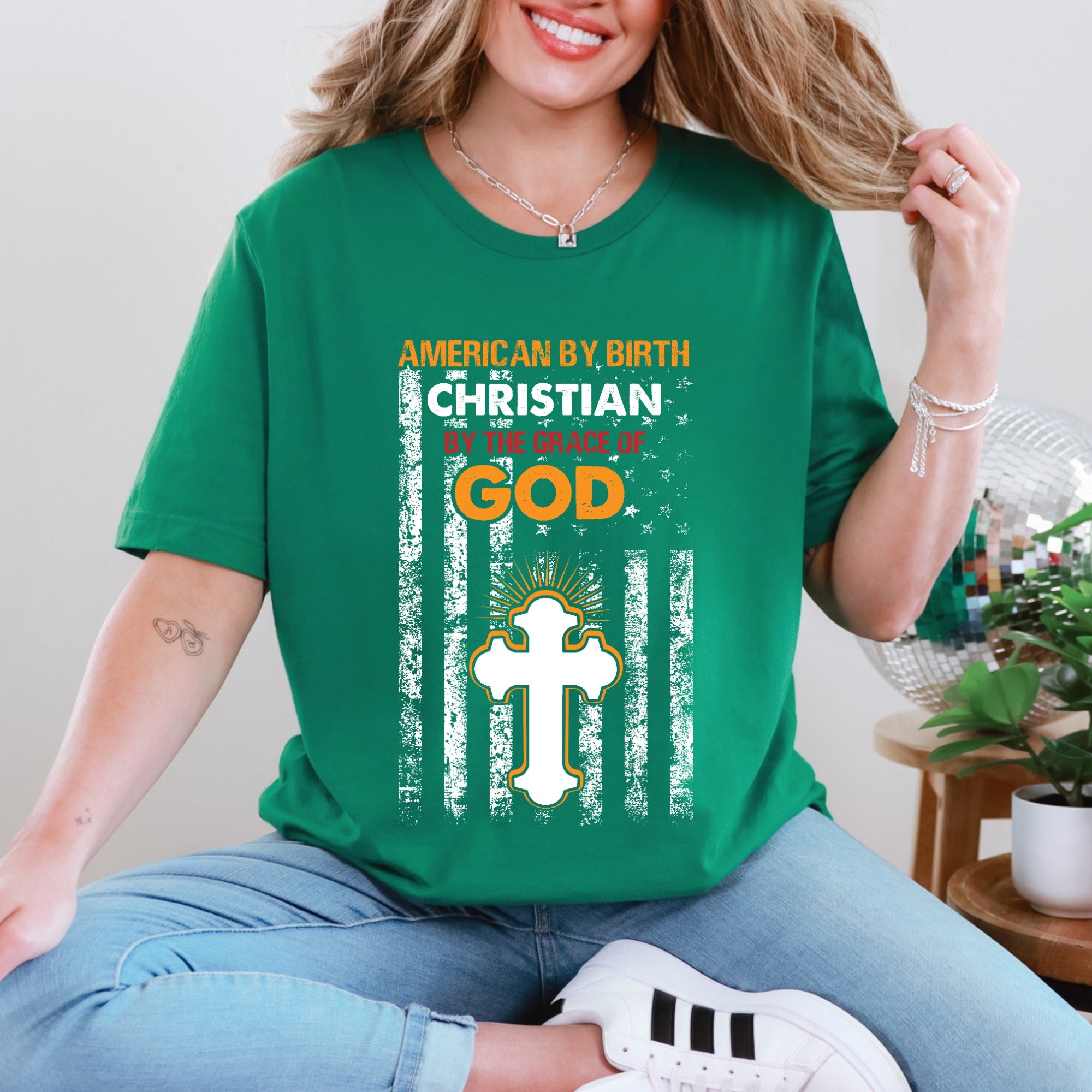 Christian By The Grace Of God | Faith & Patriotism Tee