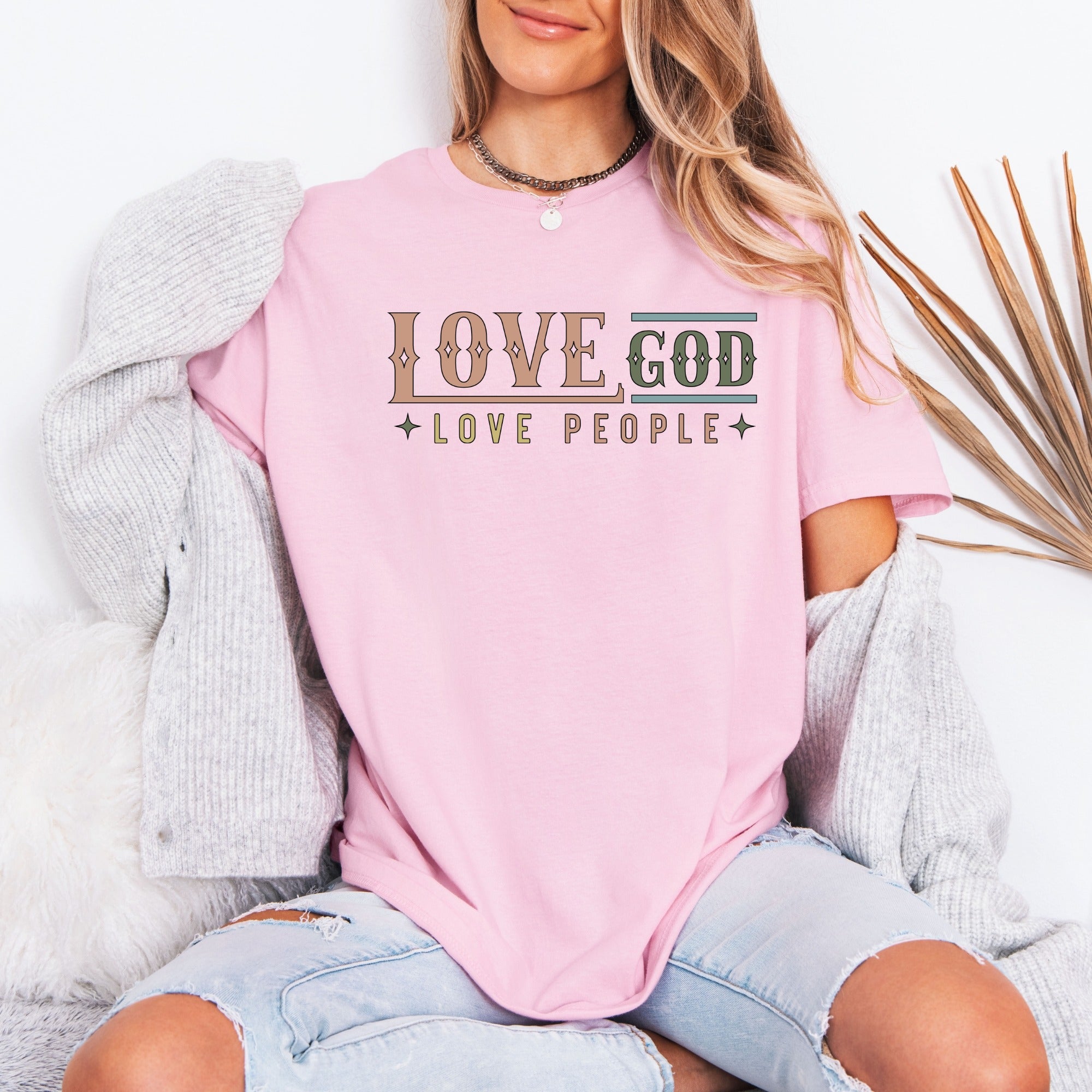 Love God Love People | Modern Faith Statement Tee