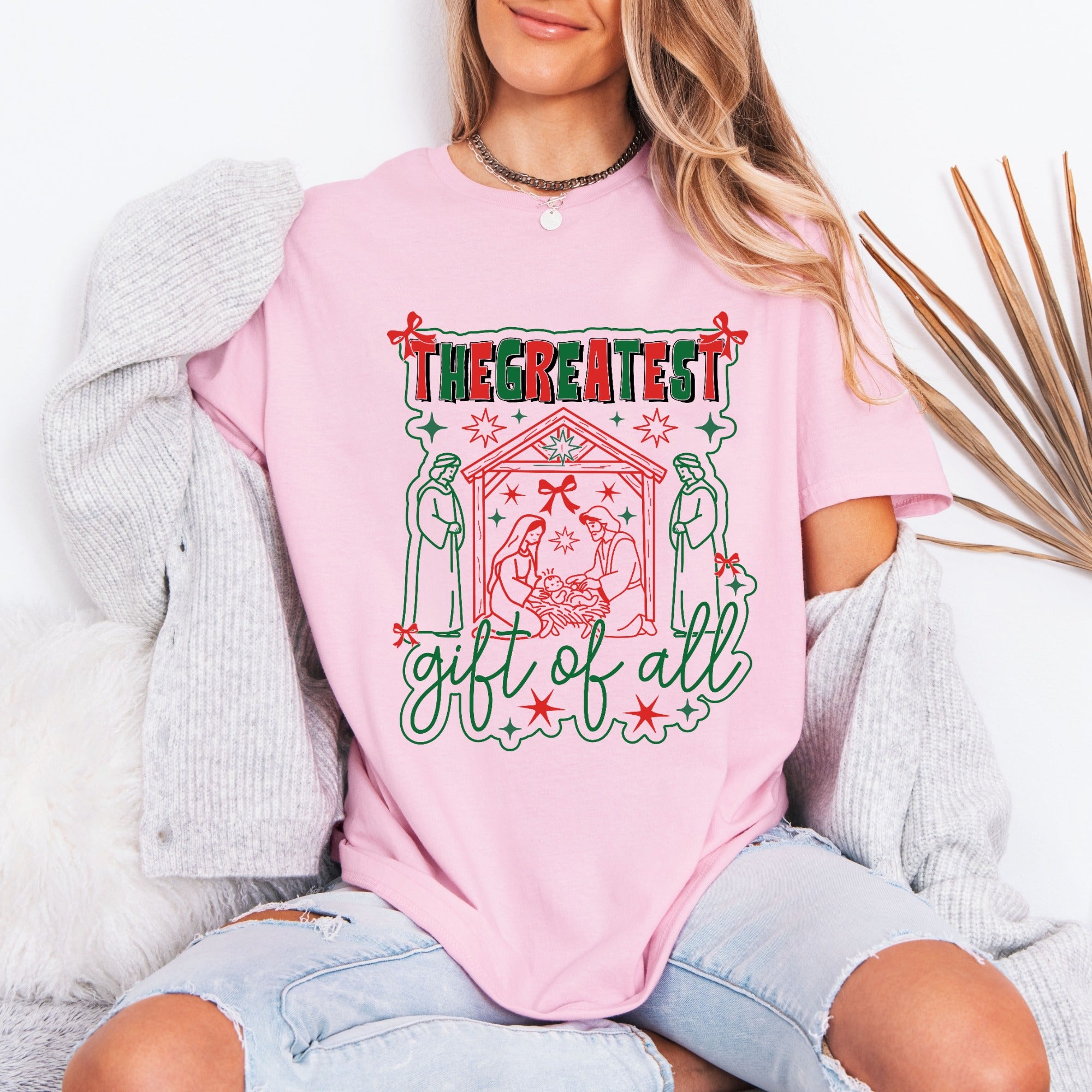 The Greatest Gift of All | Nativity Christmas Tee