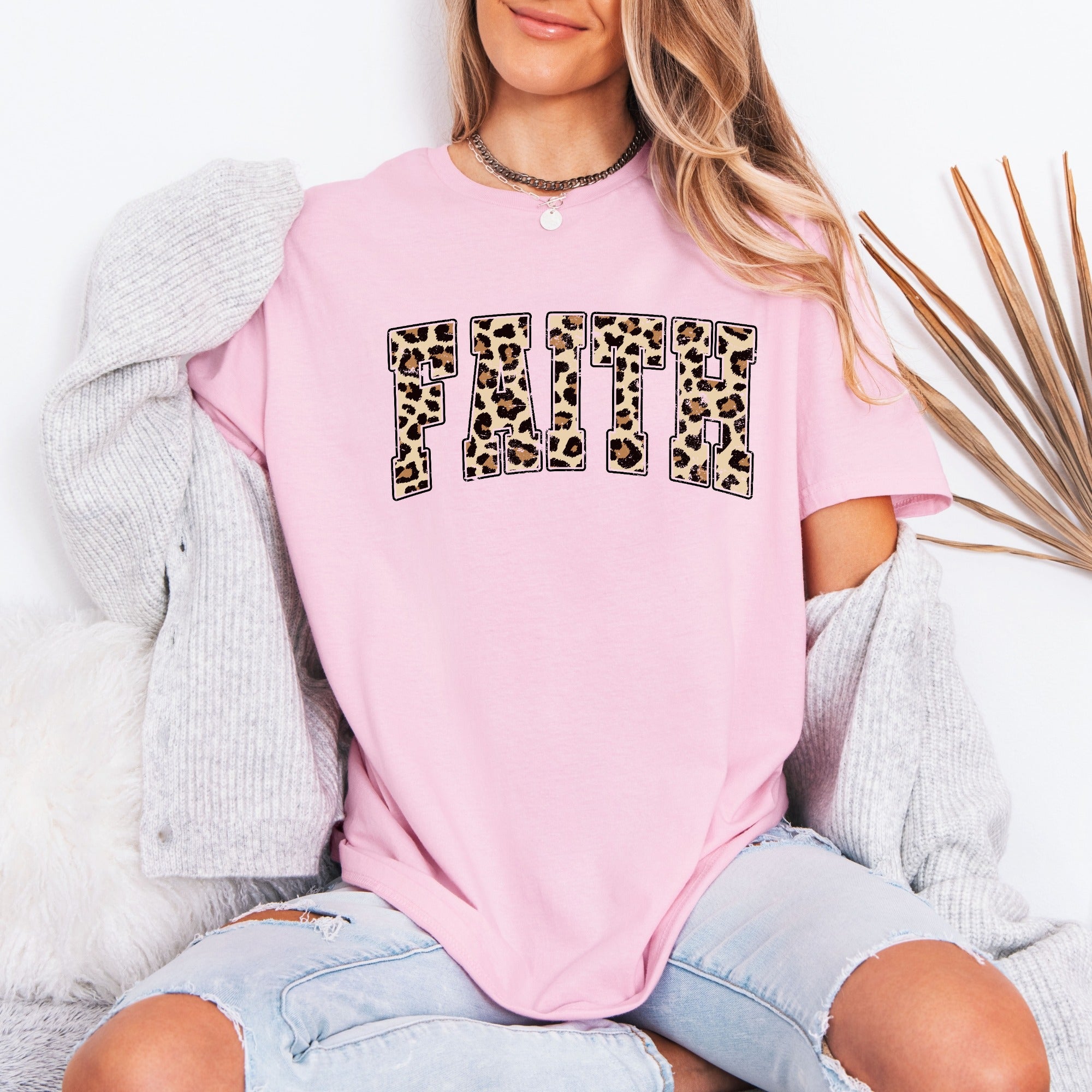 FAITH Leopard Print | Bold Christian Statement Tee