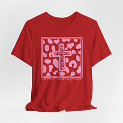Love Christmas Cross Leopard | Worship & Praise Tee
