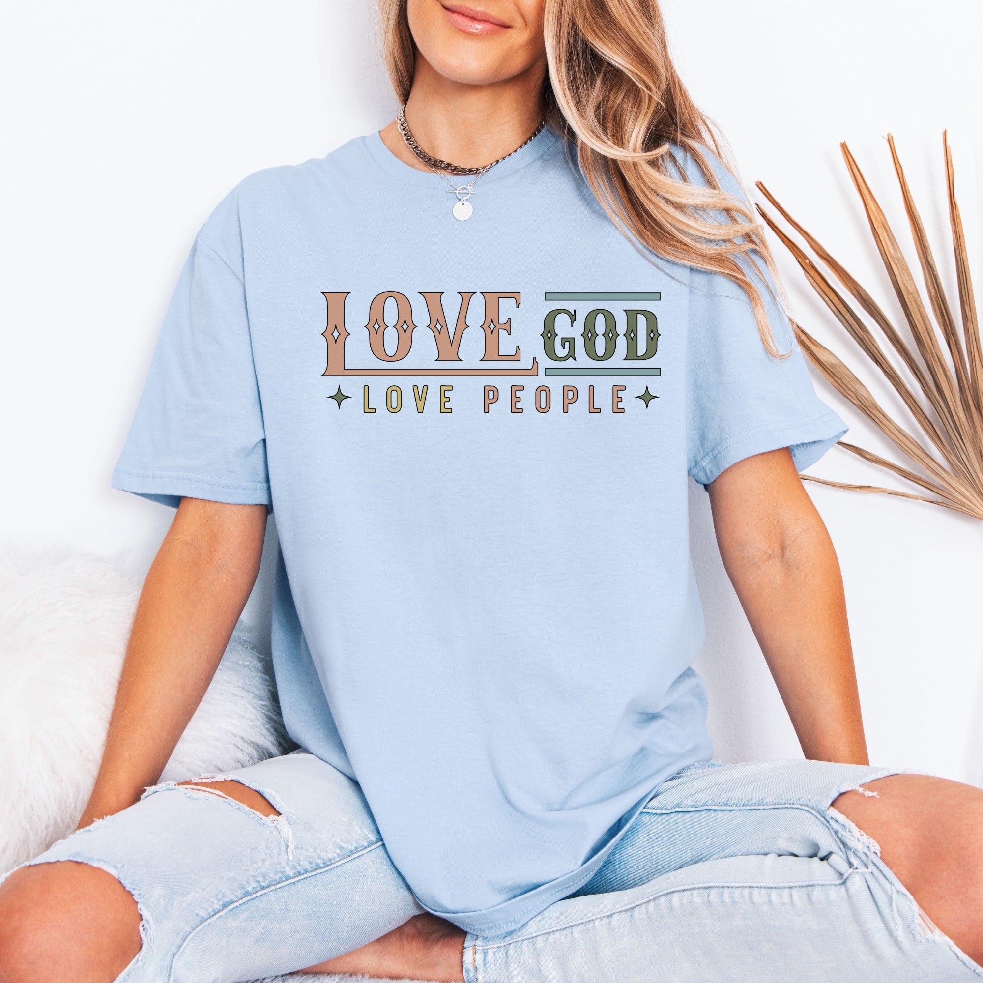Love God Love People | Modern Faith Statement Tee