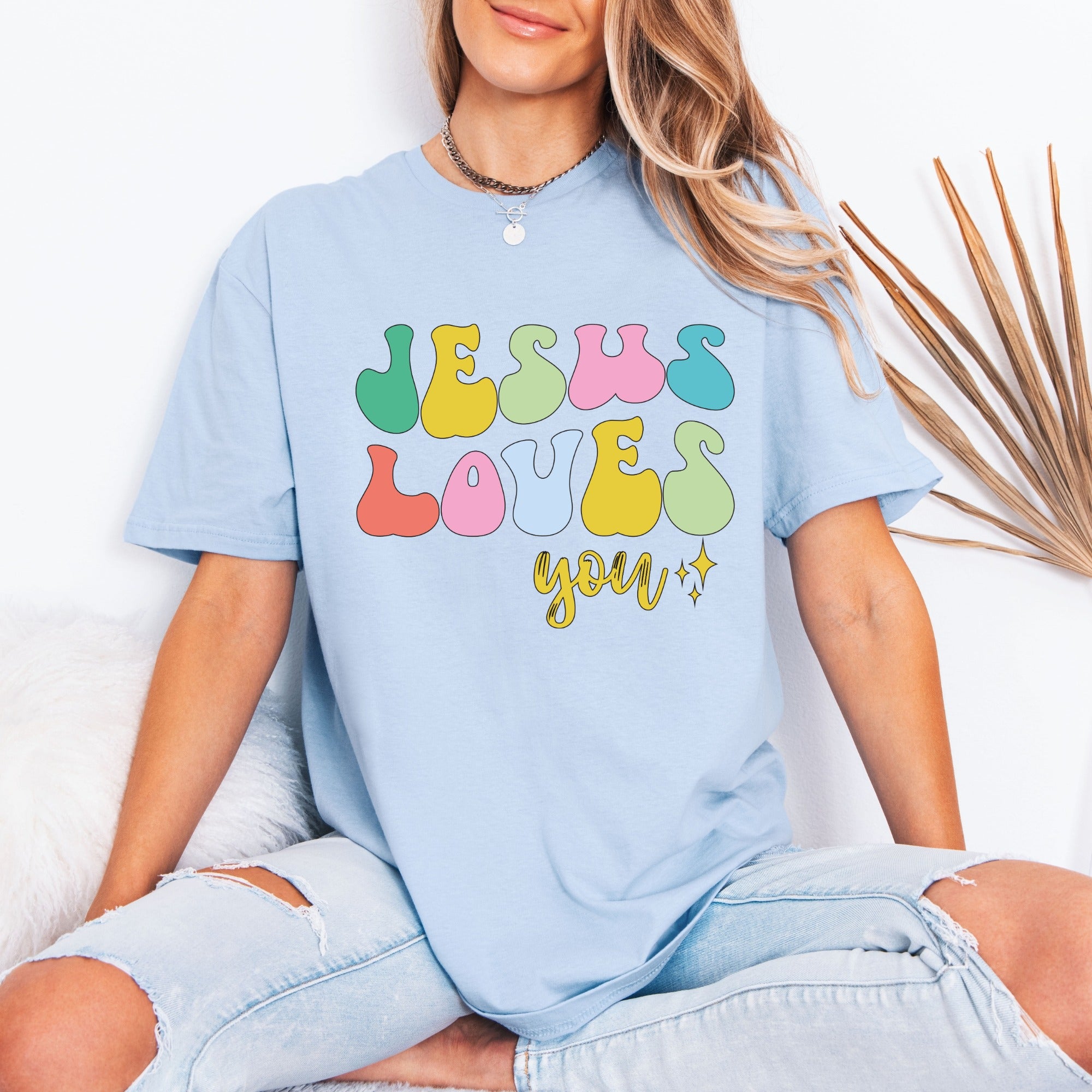 Jesus Loves You | Retro Affirmation Tee