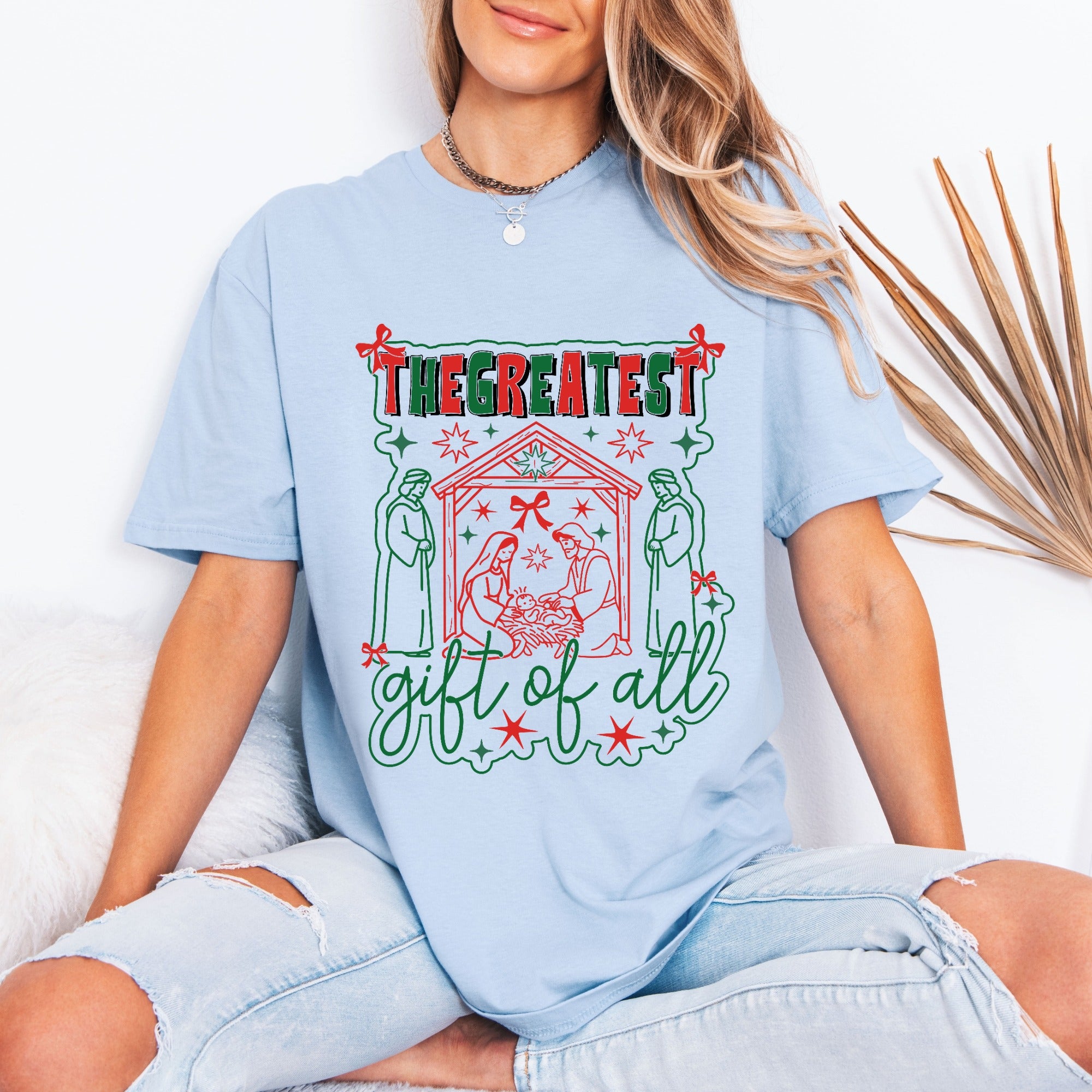 The Greatest Gift of All | Nativity Christmas Tee