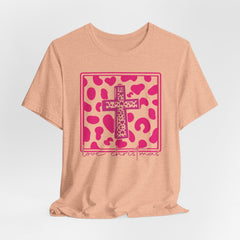 Love Christmas Cross Leopard | Worship & Praise Tee