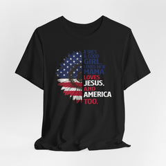 Good Girl Loves Jesus & America | Women of Faith Tee