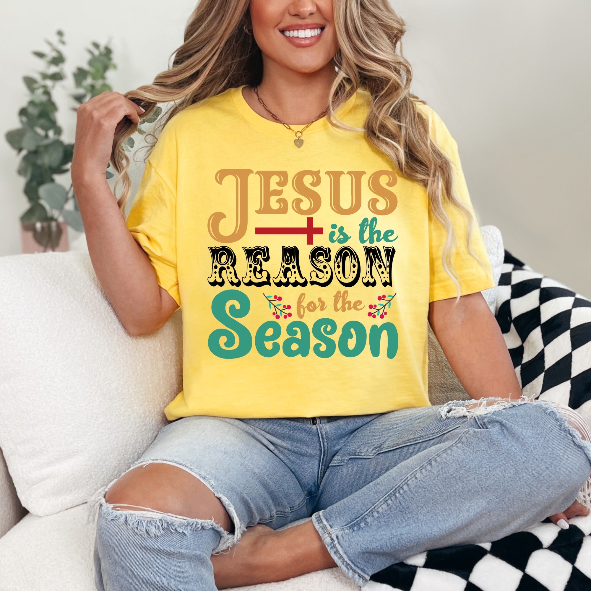 Jesus Is The Reason For The Season Christmas T-Shirt | Faith Holiday Tee