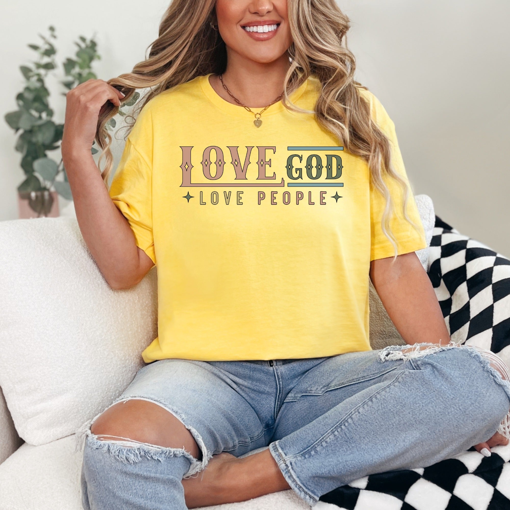 Love God Love People | Modern Faith Statement Tee