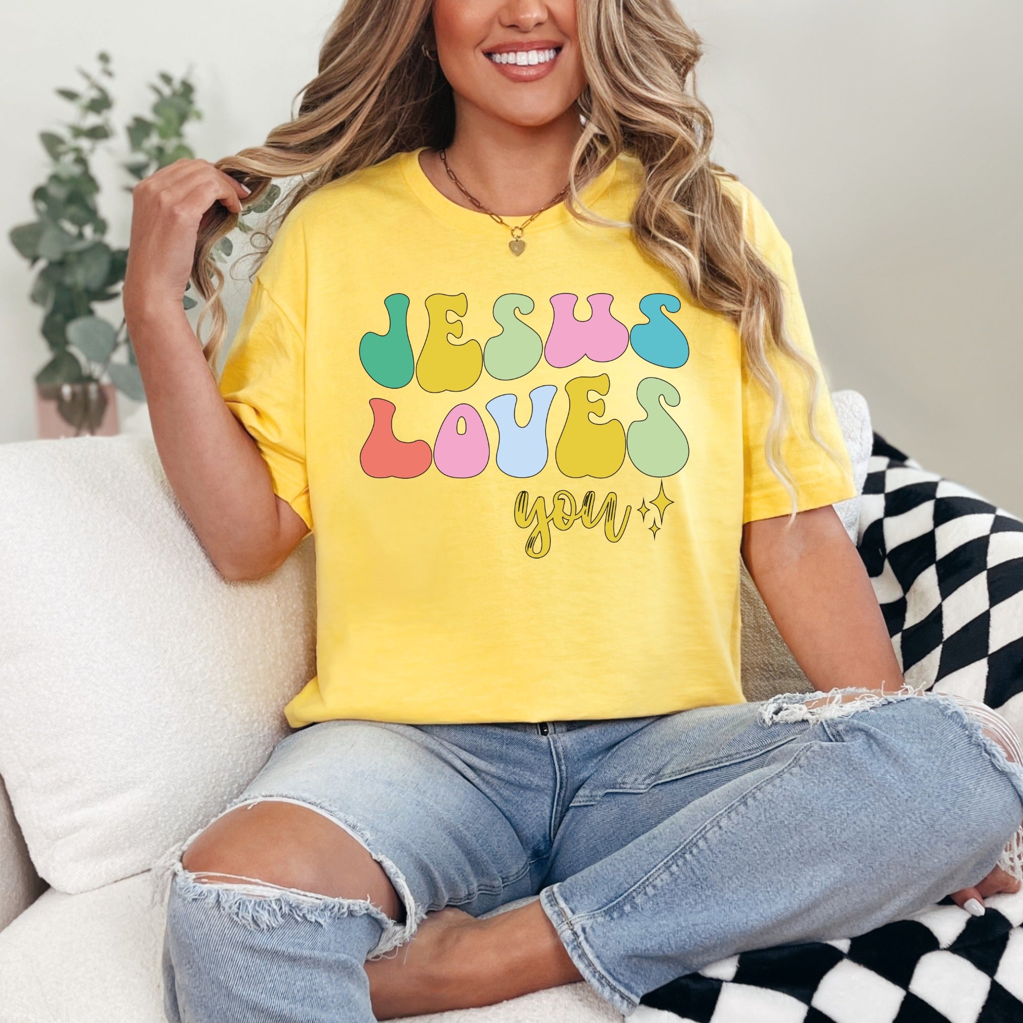 Jesus Loves You | Retro Affirmation Tee