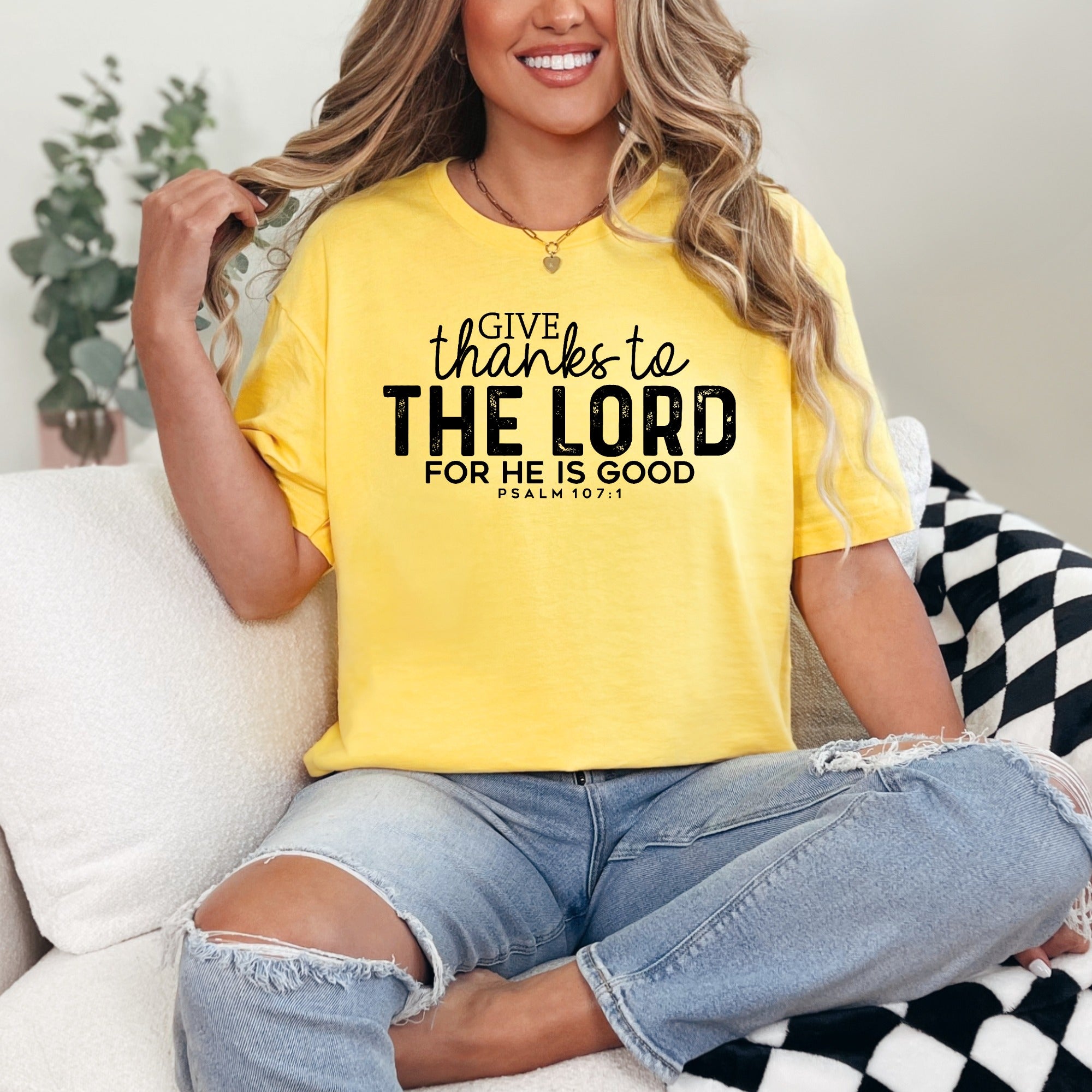 Give Thanks to the Lord | Gratitude Scripture Tee