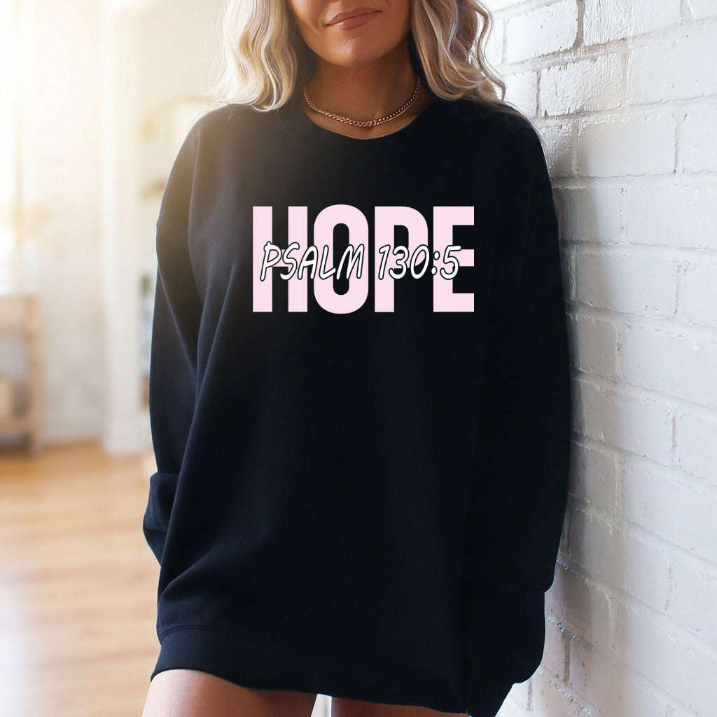 HOPE Psalm 130:5 | Scripture & Comfort Sweatshirt