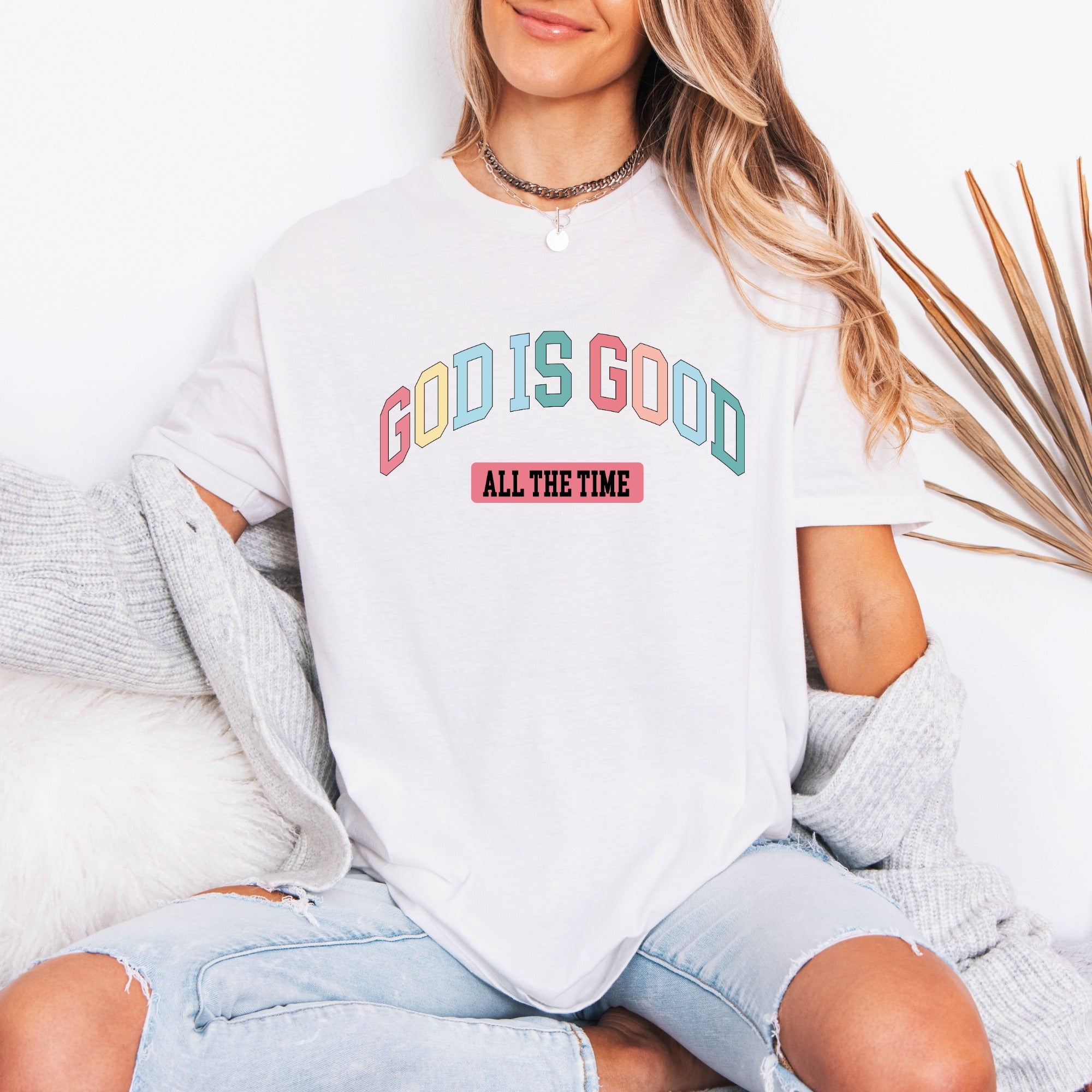 God Is Good All The Time - Arch Block Tee | Faith-Inspired Christian T-Shirt